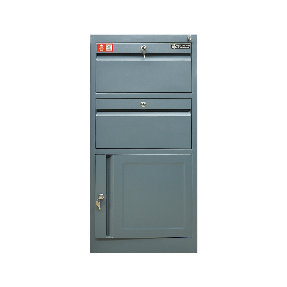 Steel File Cabinet with Built-In Analog Locker from Digital Locker House