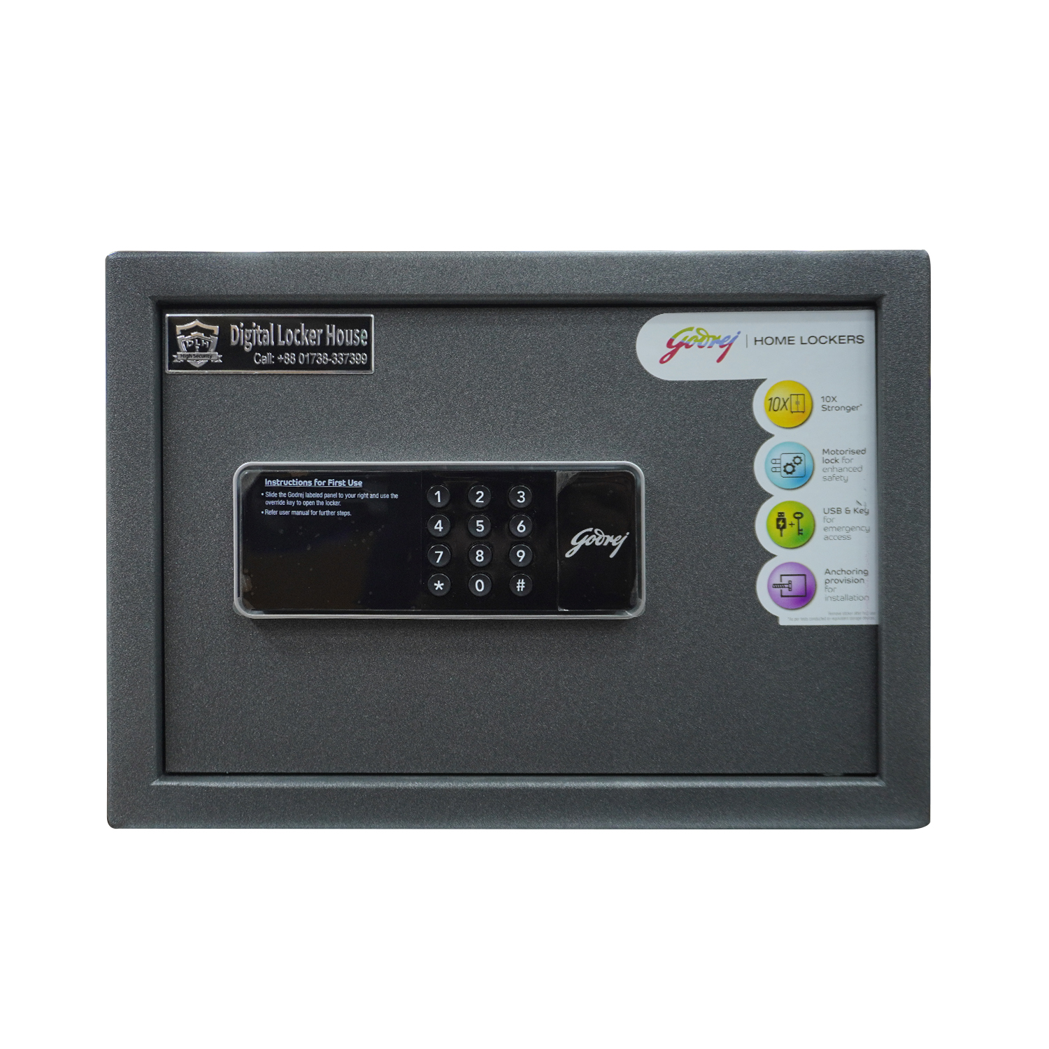 Godrej Home Locker DIGI 15L EL (Ebony) | Electronic Digital Locker | Authorized Distributor