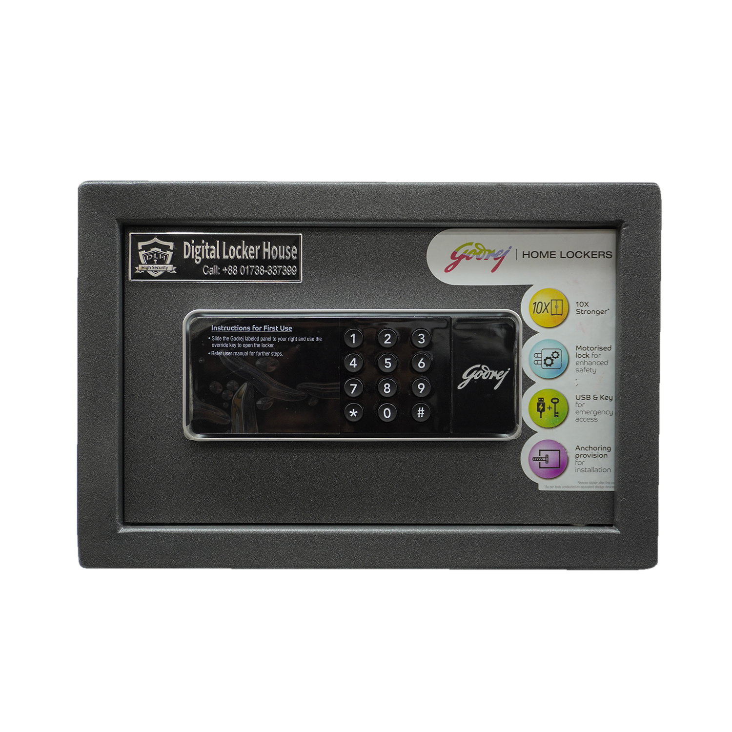 Godrej Home Locker DIGI 8L EL (Ebony) | Electronic Home Safe | Authorized Distributor